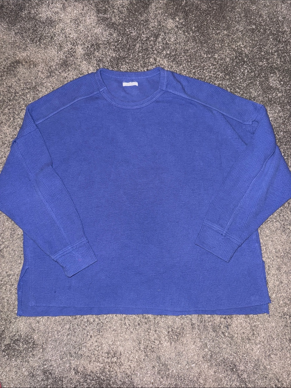 Maurices Royal Blue Waffle Knit Long Sleeve Top